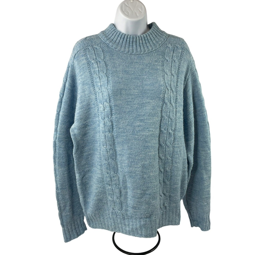 Vintage Jersild Wintuk Sweater Womens Large Blue Pullover Cable Knit